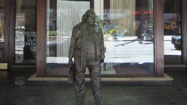 Statua di Igniatius J Reilly presente a New Orleans