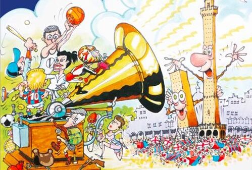 Disegno di Matitaccia per il libro "La voce del campione"