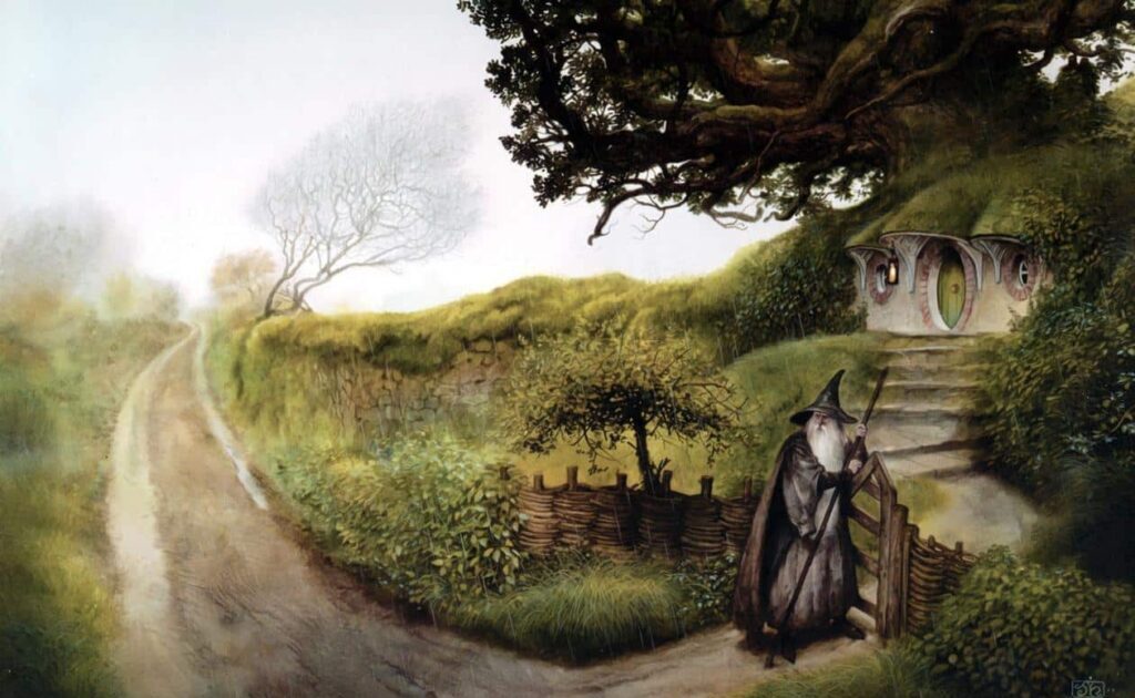 Gandalf davanti a Casa Baggins