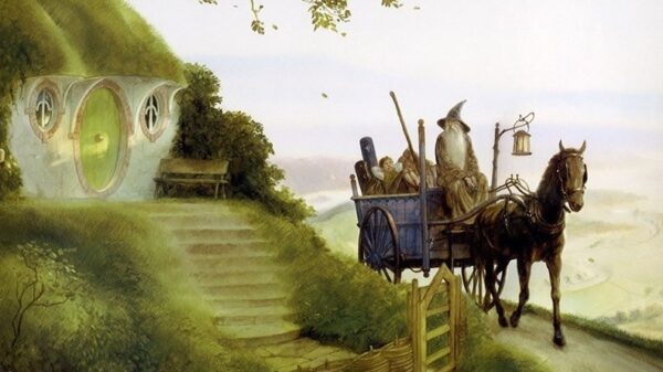 Disegno de "Uno stregone non è mai in ritardo" di John Howe