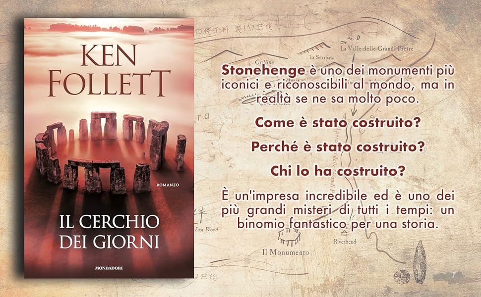 Locandina pubblicitaria de "Il cerchio dei giorni" di Ken Follett