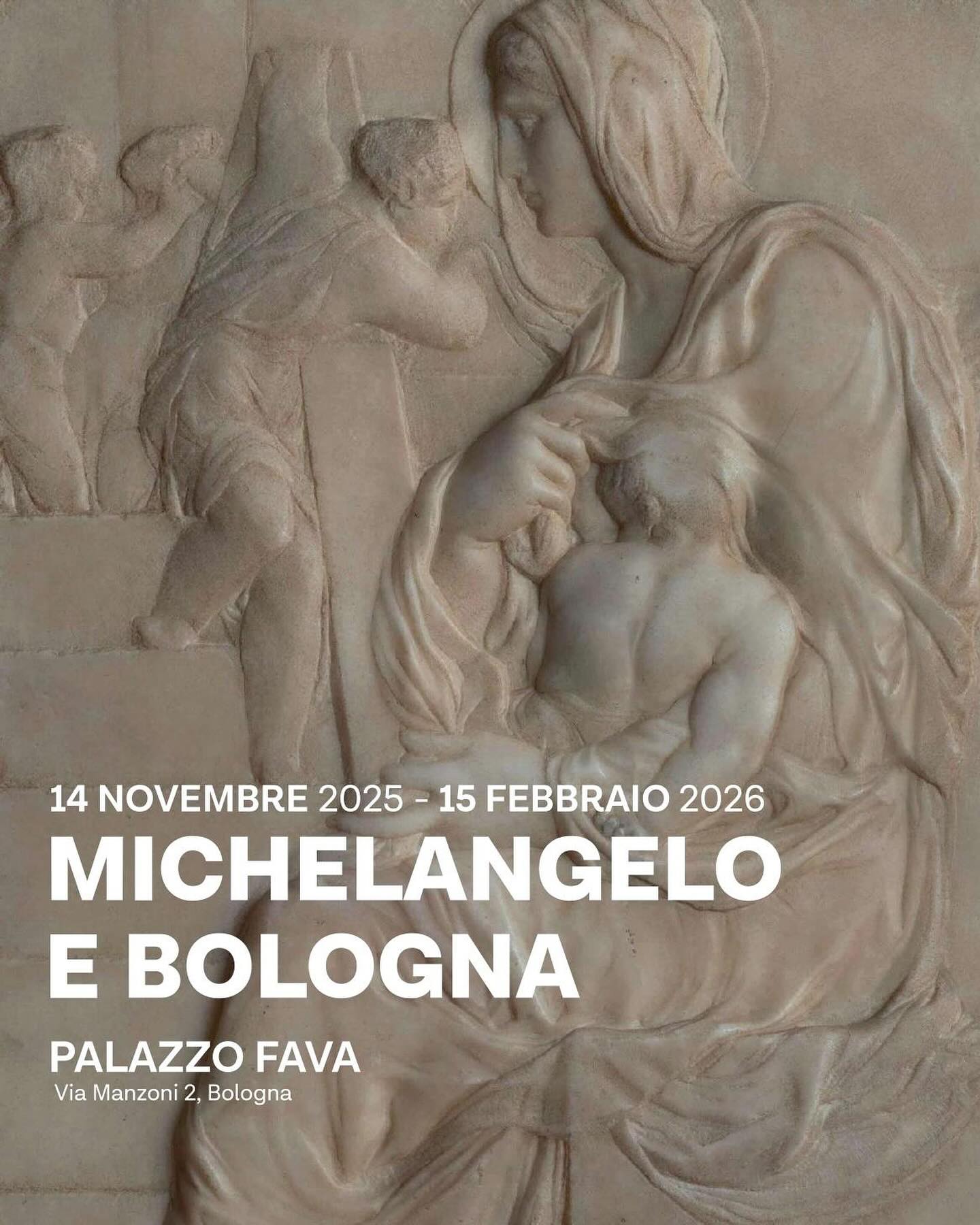 Pubblicità della mostra "Michelangelo e Bologna"