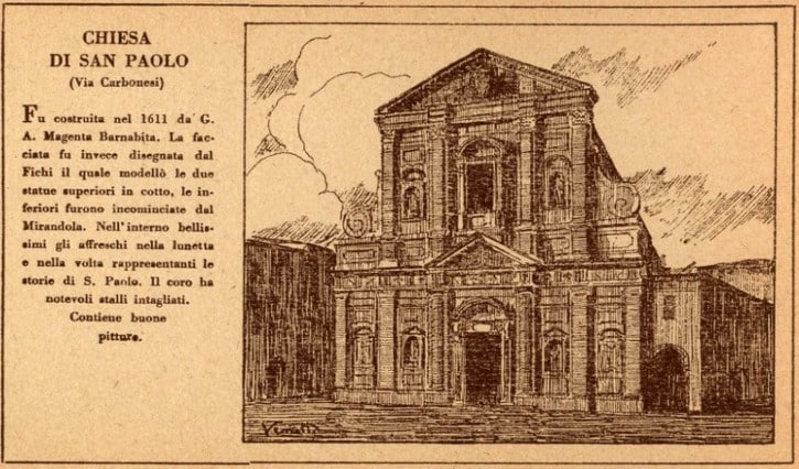 Immagine d'epoca della Basilica di San Paolo Maggiore