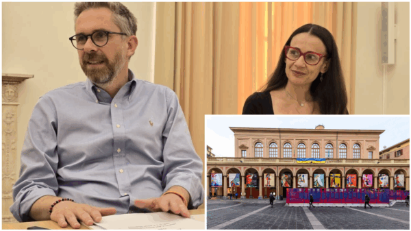 Il sindaco Matteo Lepore e la sovrintendente del Teatro Comunale Elisabetta Riva (©Teatro Comunale)