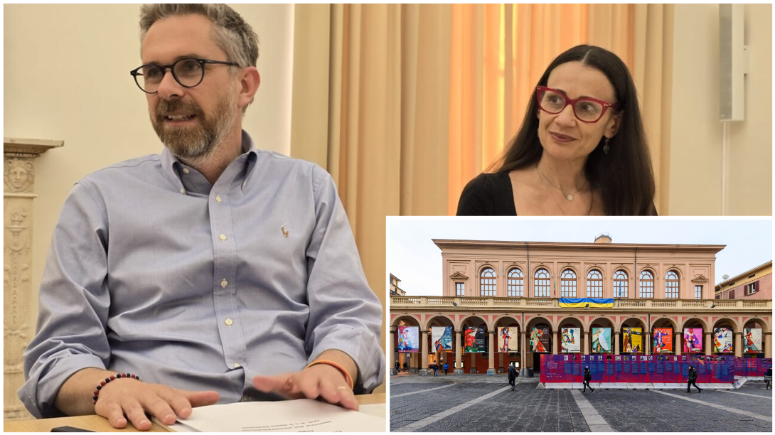 Il sindaco Matteo Lepore e la sovrintendente del Teatro Comunale Elisabetta Riva (©Teatro Comunale)
