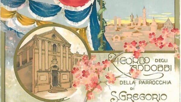 Cartolina degli Addobbi della Parrocchia S.Gregorio del 1908