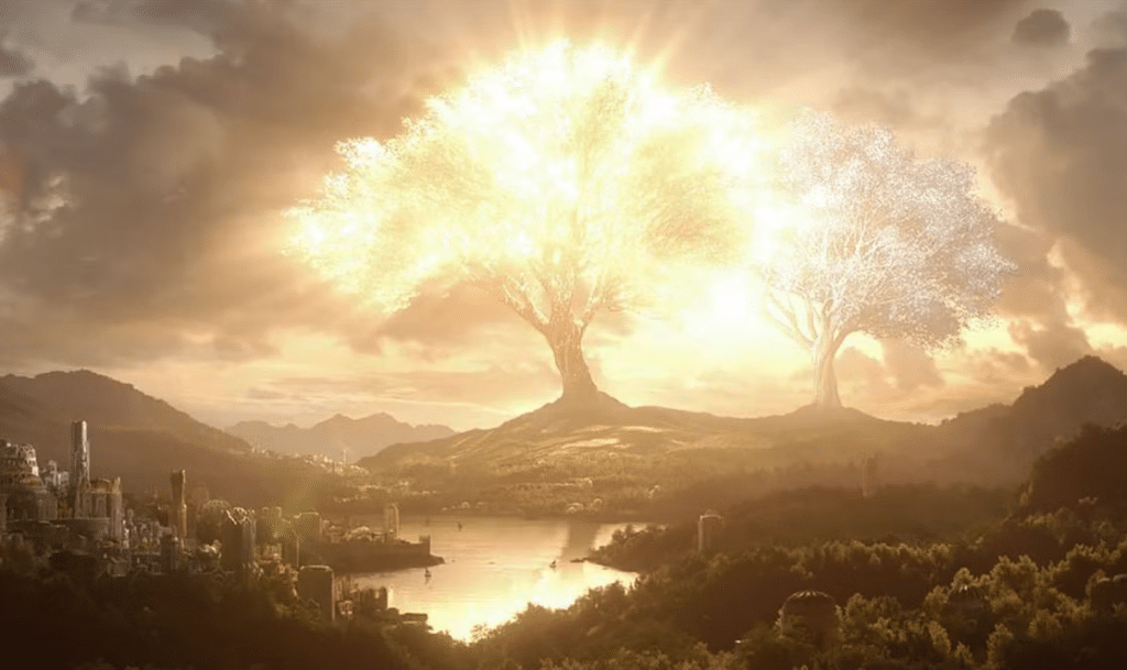 Gli alberi di Valinor nella serie tv Rings of Power