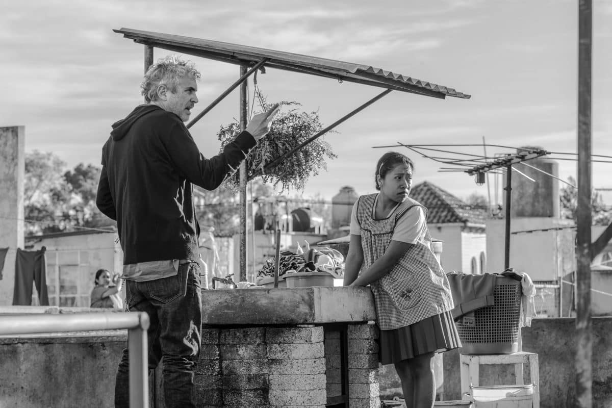 Alfonso Cuarón e Yalitza Aparicio sul set di 'Roma' ©RollingStone