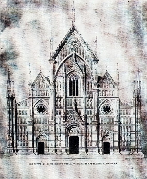 San Petronio - Disegno del Modonesi 1847