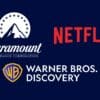 I loghi di Paramount, Netflix e Warner Bros. Discovery (© Radiabo)