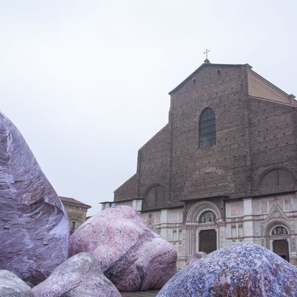 L'installazione "Iwagumi - Dismisura" in Piazza Maggiore a Bologna