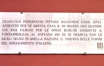 Lapide con dedica a Francesco Primaticcio