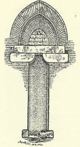 Disegno della finestra ogivale di Torre Galluzzi