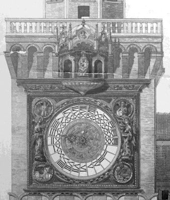 Il quadrante secondo la ricostruzione del Rubbiani