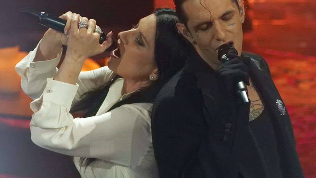 Sanremo 2026, Laura Pausini e Achille Lauro (© Profilo Ufficiale X "Festival di Sanremo")