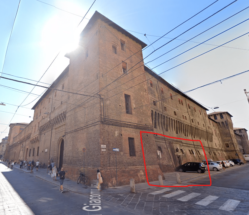 Torrione tra via Venezian e Ugo Bassi a Bologna