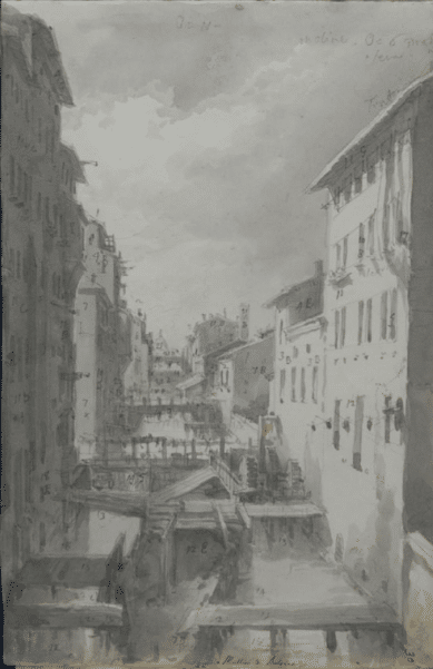 Via Capo di Lucca, Bologna (Antonio Basoli - Accademia di Belle Arti di Bologna)