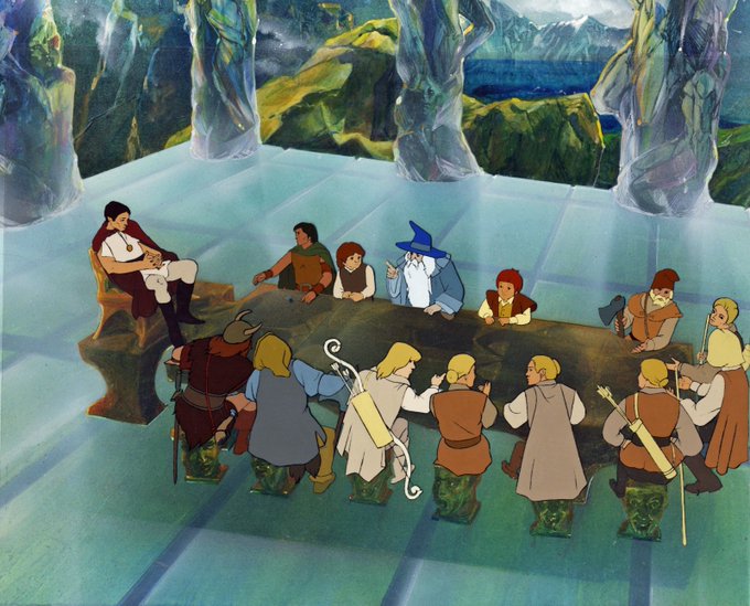 Consiglio di Elrond ne "Il Signore degli Anelli" di Bakshi