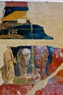 Resti di affresco della Natività di Paolo Uccello