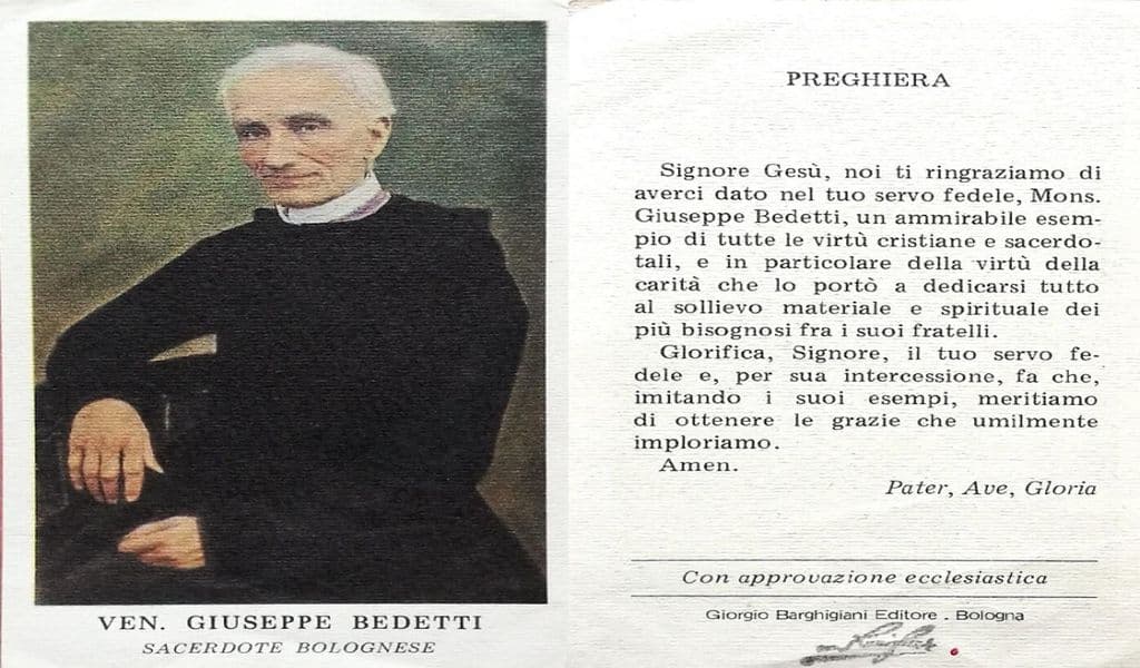 Santino dedicato a Monsignor Giuseppe Bedetti
