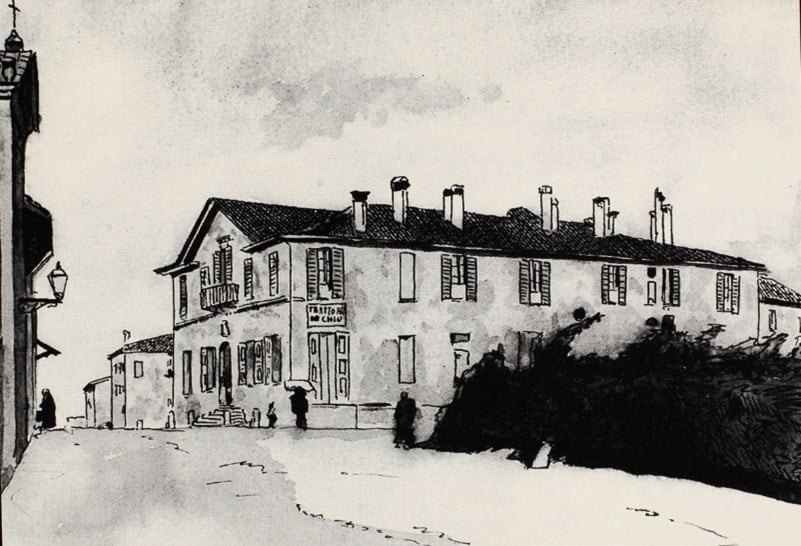 Disegno dell'Antica Osteria del Chiù