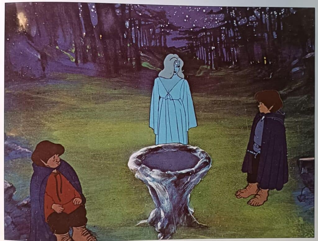 Cinealbum Signore degli Anelli - Galadriel con Frodo e Sam