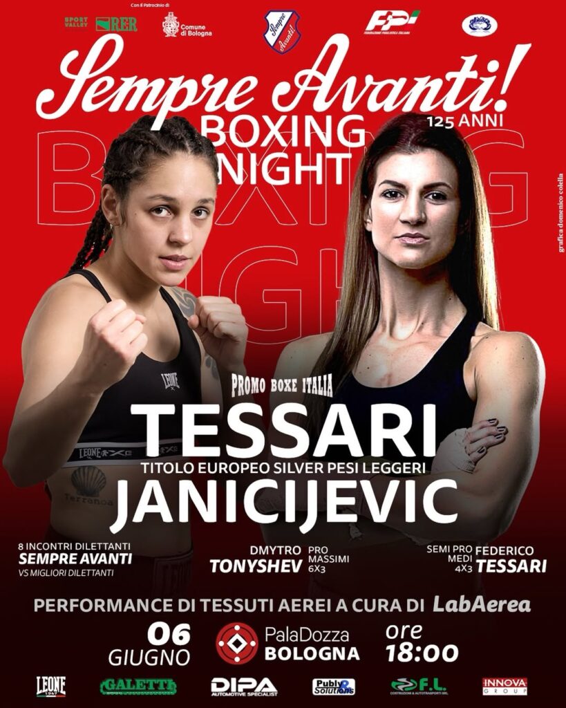 Tessari - Janicijevic, in palio il titolo EBU Silver dei pesi leggeri nella "Sempre Avanti Boxing Night"