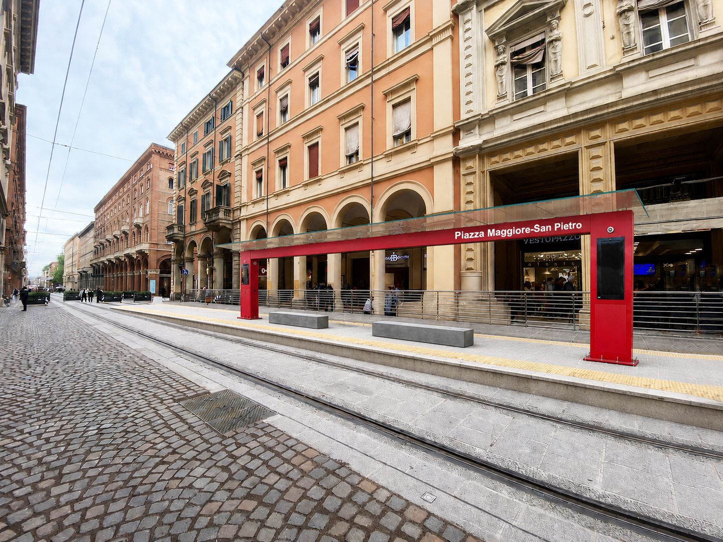 Tram di Bologna, una ricostruzione di come saranno le pensiline