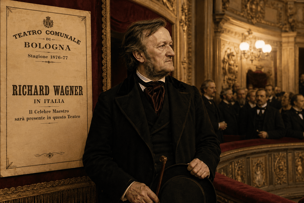 Richard Wagner al Teatro Comunale di Bologna, immaginato dall'Intelligenza Artificiale
