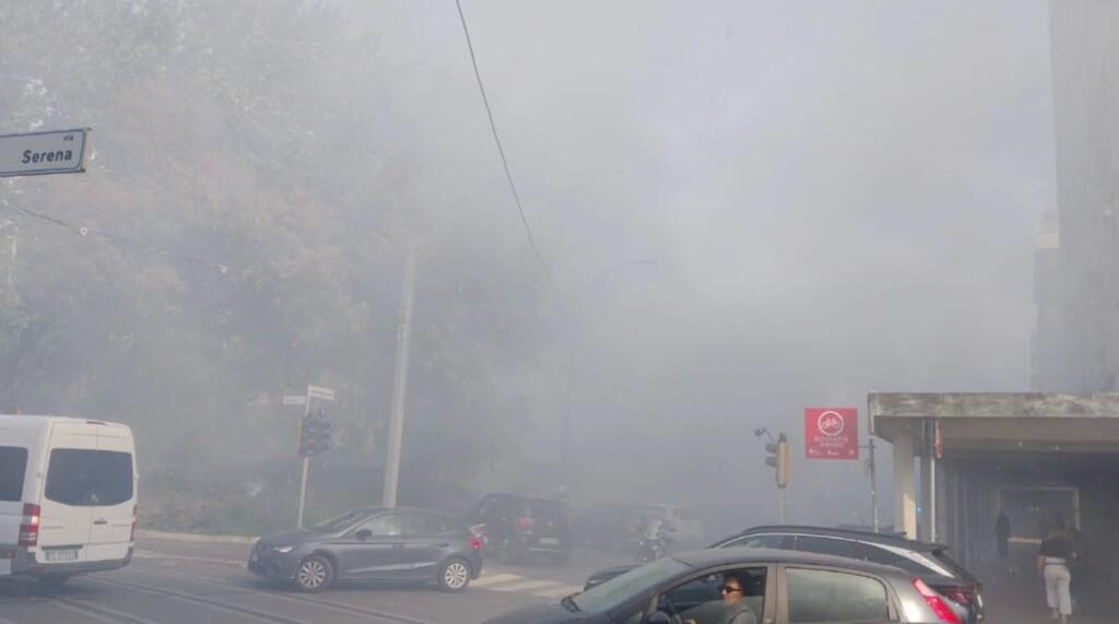 Doppio incendio nel quartiere San Donato-San Vitale (è TV Rete 7