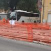Un autobus bloccato dai lavori a Borgo Panigale - @Radiabo