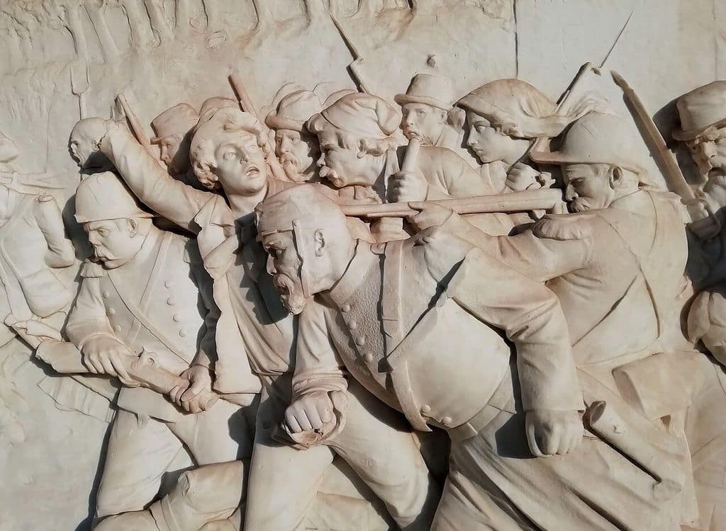 La cacciata degli Austriaci di Tullo Golfarelli - Scalinata del Pincio