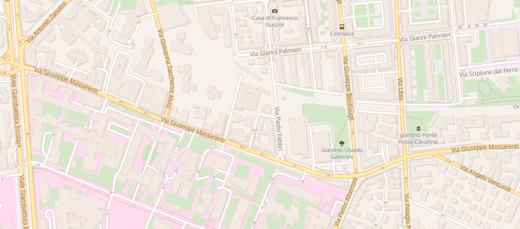 La zona di Via Massarenti, Bologna