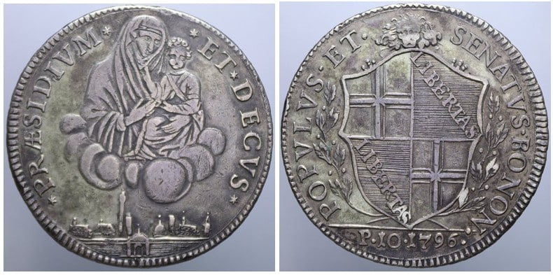 Uno Scudo in Argento della Zecca di Bologna del 1796