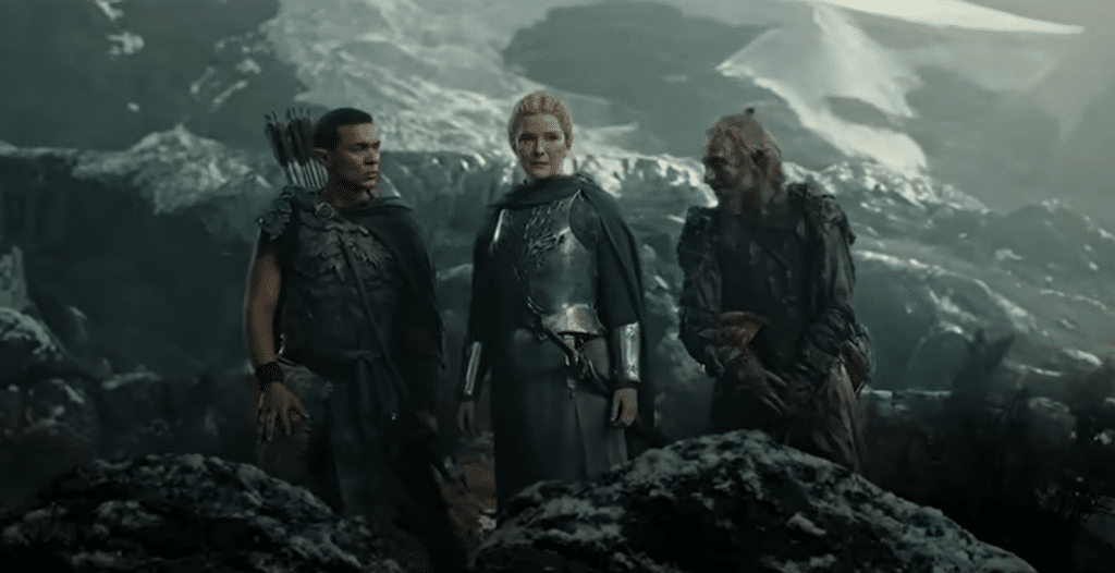 Arondir e Galadriel assieme a Marnuk