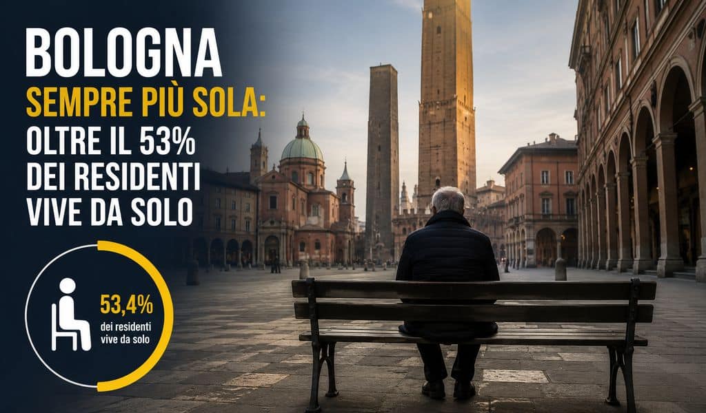 Bologna sempre più sola, il 53% delle famiglie sono unipersonali