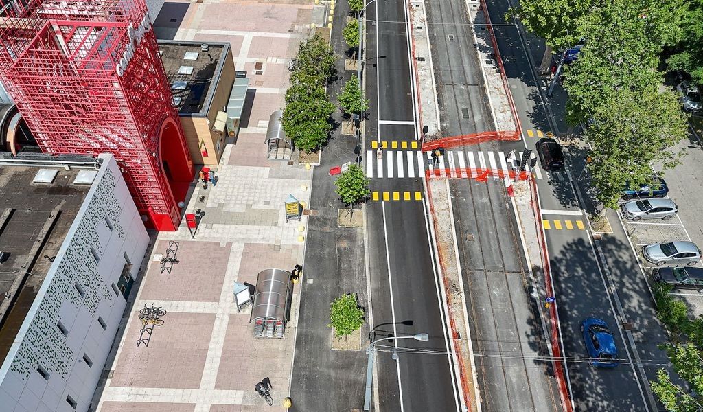 Lavori del tram a Borgo Panigale