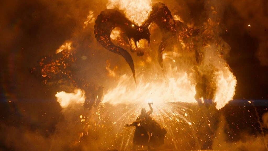 Sauron affronta il Balrog nel video di Rings of Power terza stagione