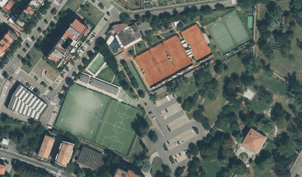 Veduta aerea del Tennis Club Nettuno