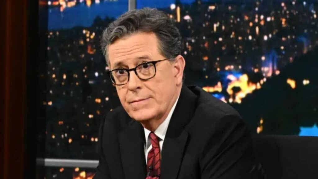 Stephen Colbert nel suo Late Night